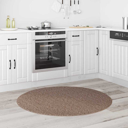 Anti-Rutsch Shaggy Teppich Braun 120 x 120 cm PP