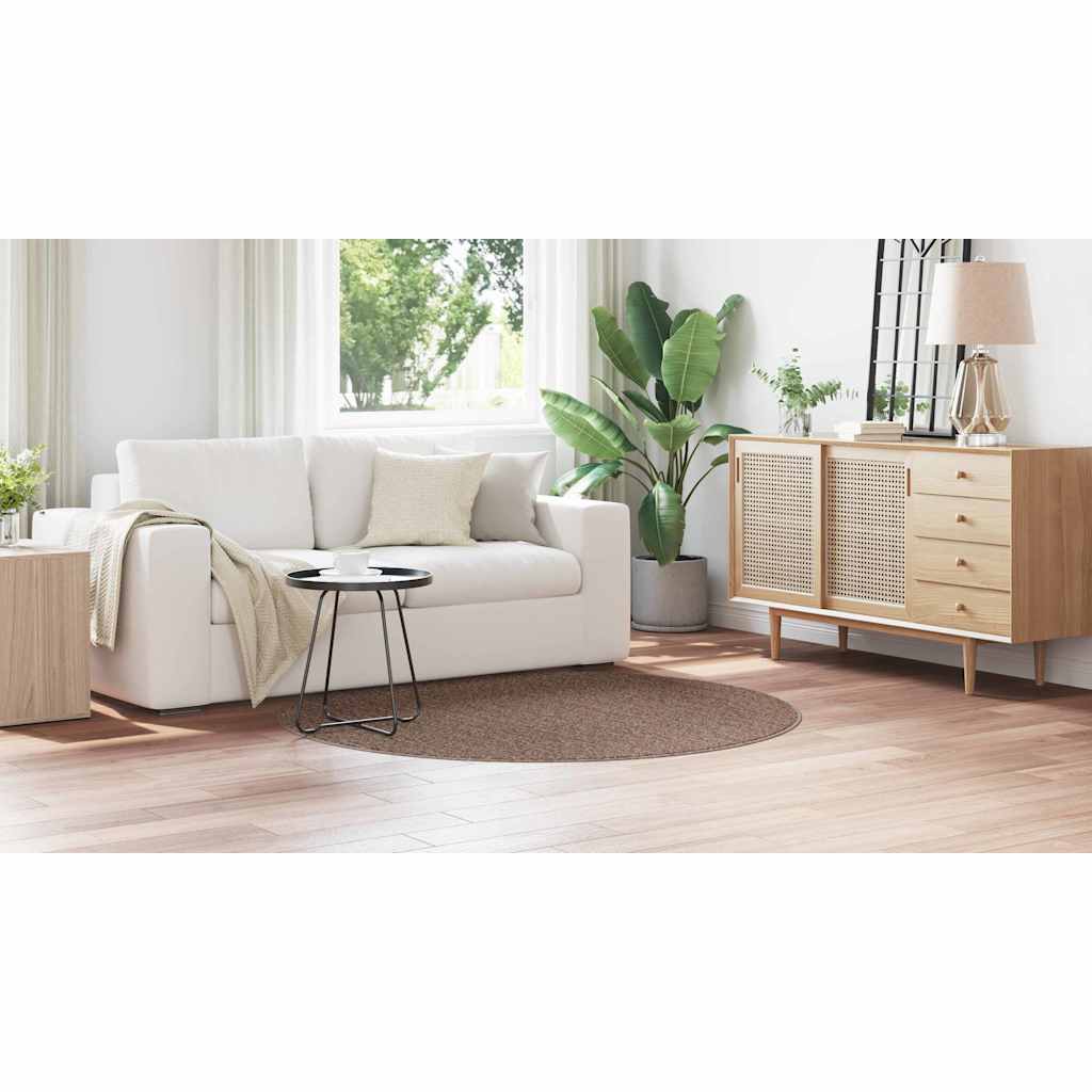 Anti-Rutsch Shaggy Teppich Braun 160 x 160 cm PP
