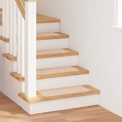 Rutschfeste Stufenmatten 15 stk. 60 x 25 cm Creme PP