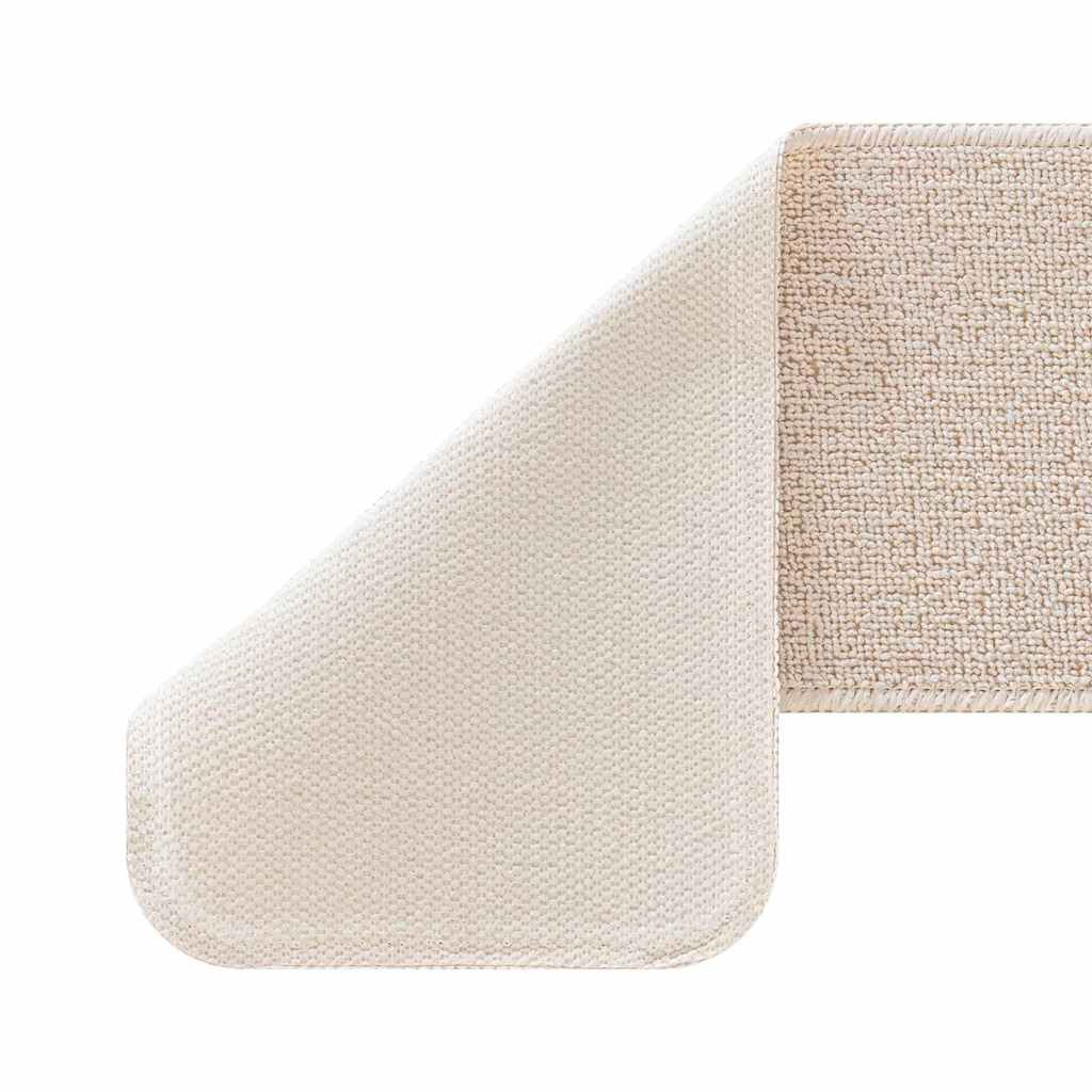 Rutschfeste Stufenmatten 15 stk. 75 x 20 cm Creme PP