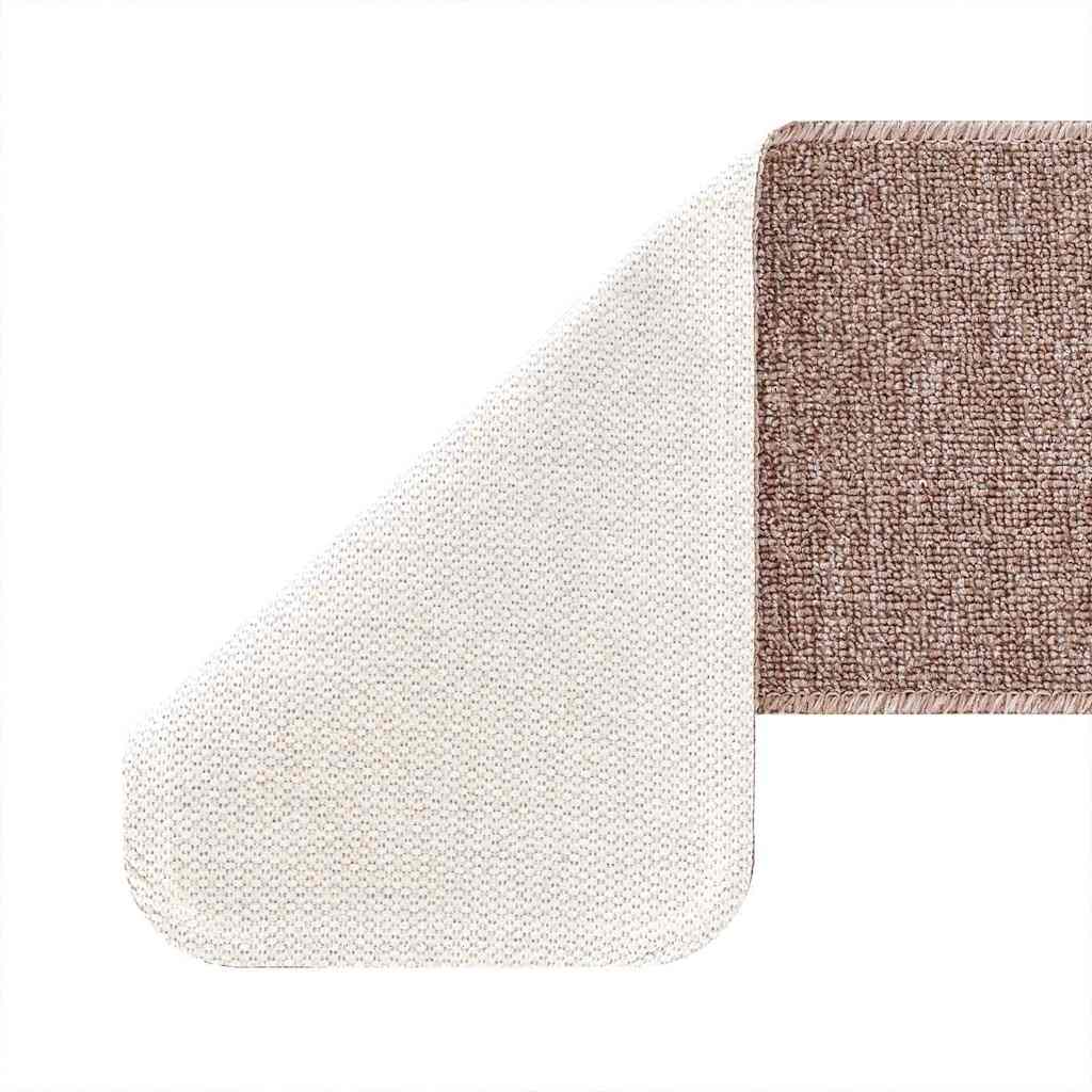 Rutschfeste Treppenmatten 15 stk. 75 x 20 cm Hellbraun PP