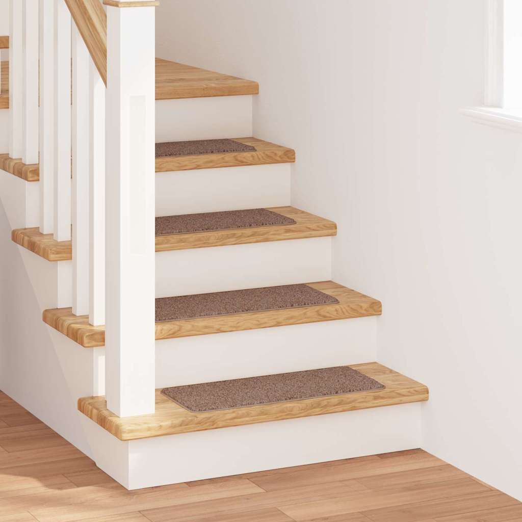 Rutschfeste Stufenmatten 15 stk. 60 x 25 cm Braun PP