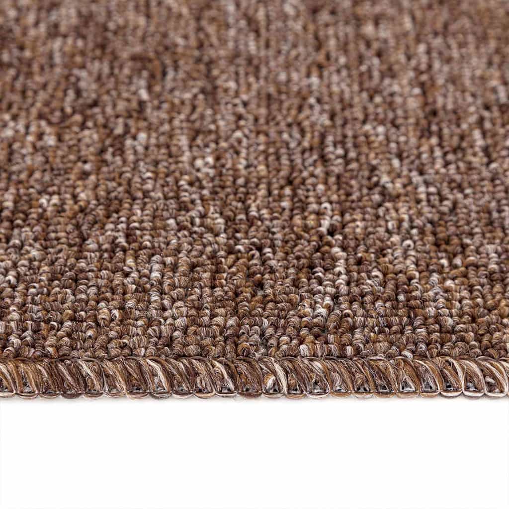 Rutschfeste Treppenmatten 15 stk. 75 x 20 cm Braun PP