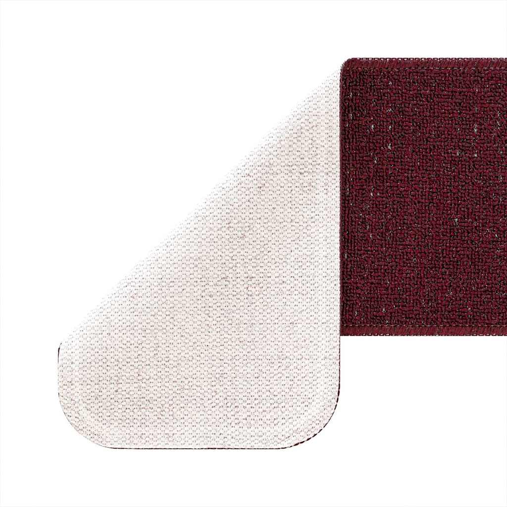 Rutschfeste Treppenmatten 15 stk. 60 x 25 cm Bordeaux PP