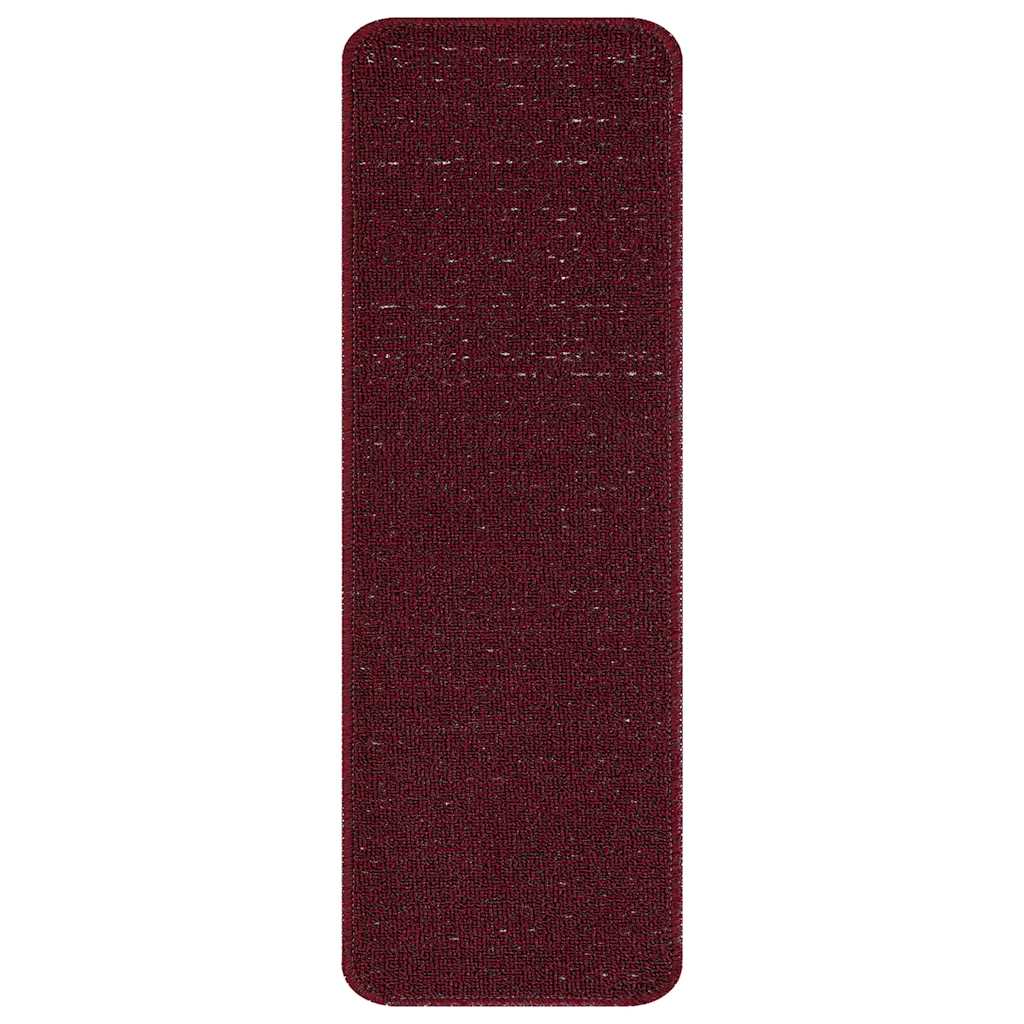 Rutschfeste Treppenmatten 15 stk. 60 x 25 cm Bordeaux PP
