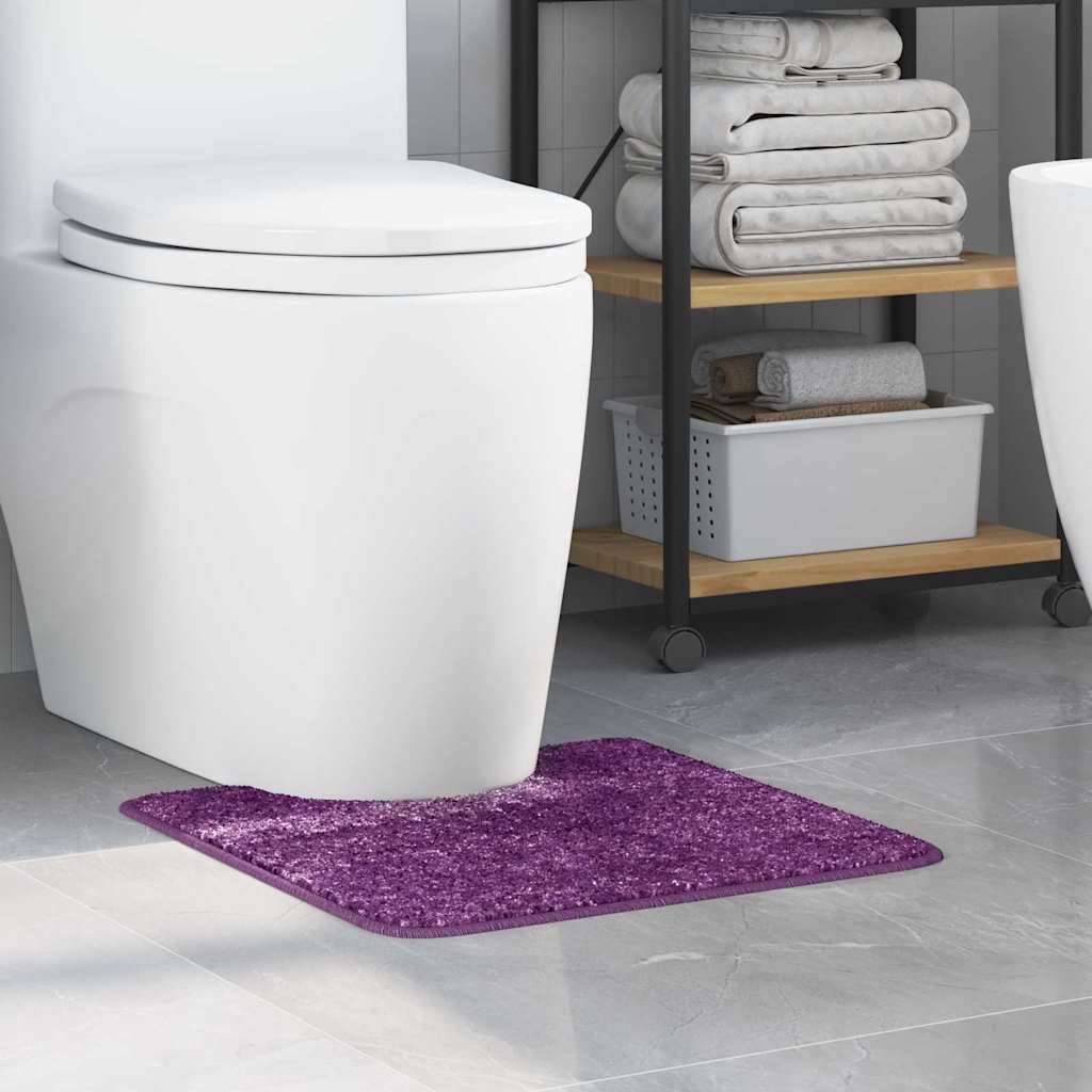 Rutschfeste Badematte mit Toilettenausschnitt Lila 50 x 50 cm