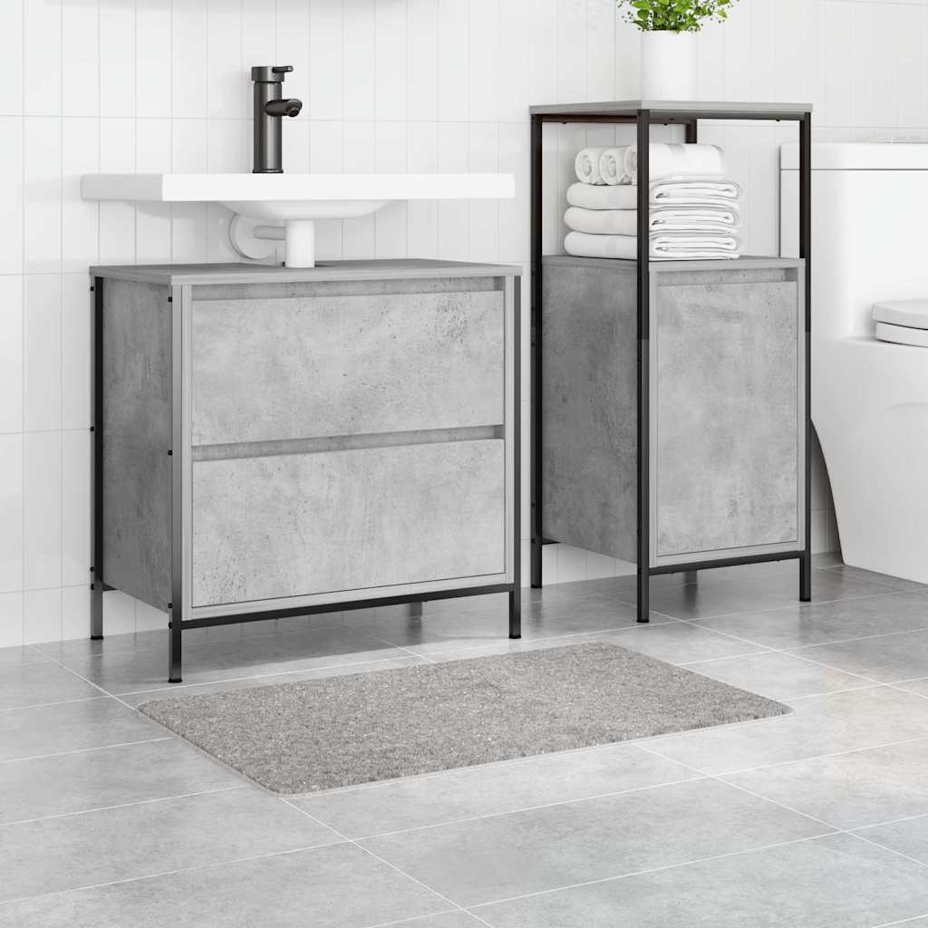 Rutschfeste Badmatte Grau 50 x 80 cm PP