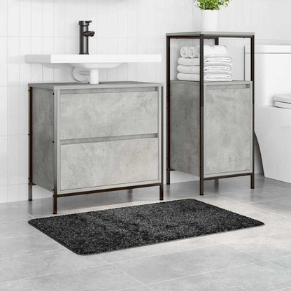 Rutschfeste Badmatte Dunkelgrau 60 x 90 cm PP