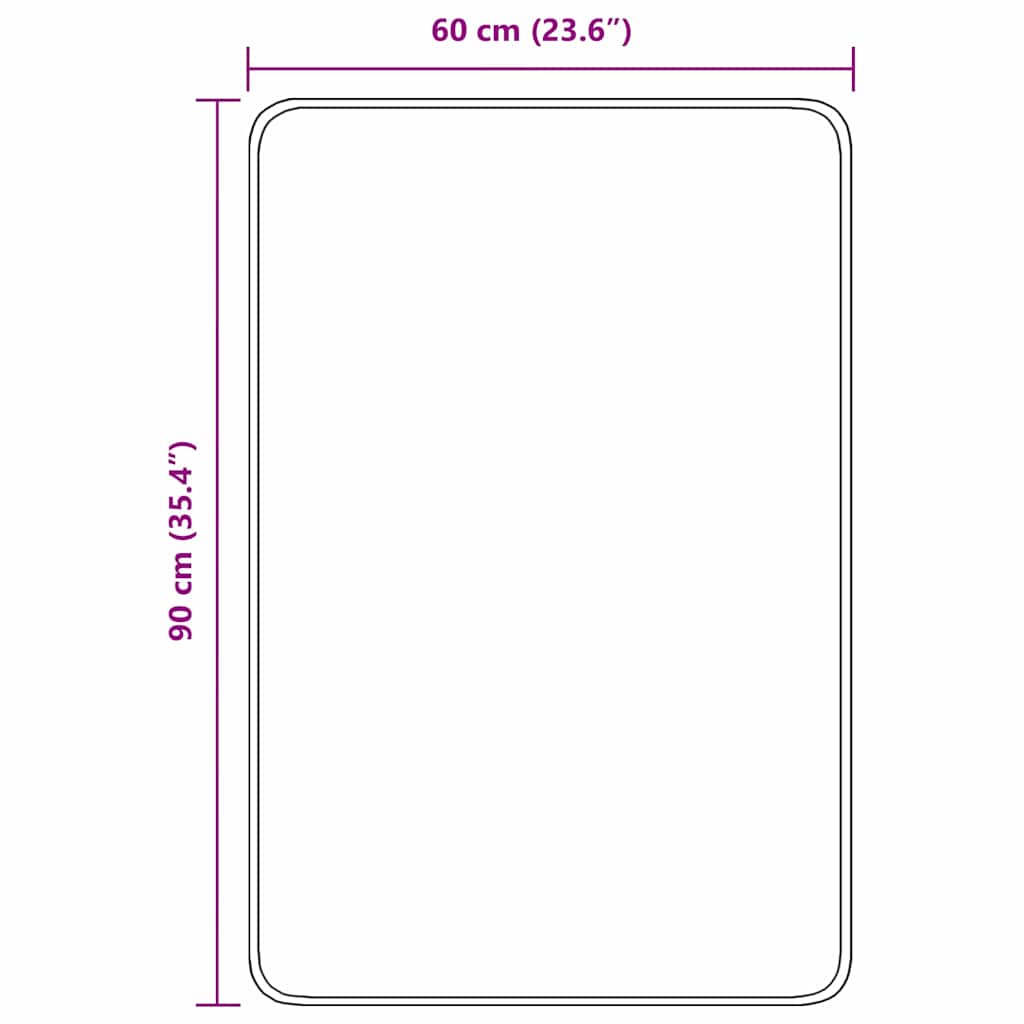 Rutschfeste Badmatte Türkis 60 x 90 cm PP