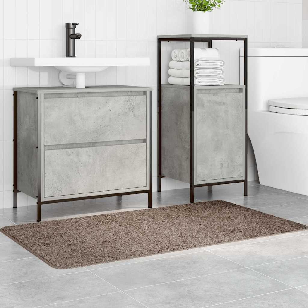 Rutschfeste Badmatte Braun 70 x 120 cm PP