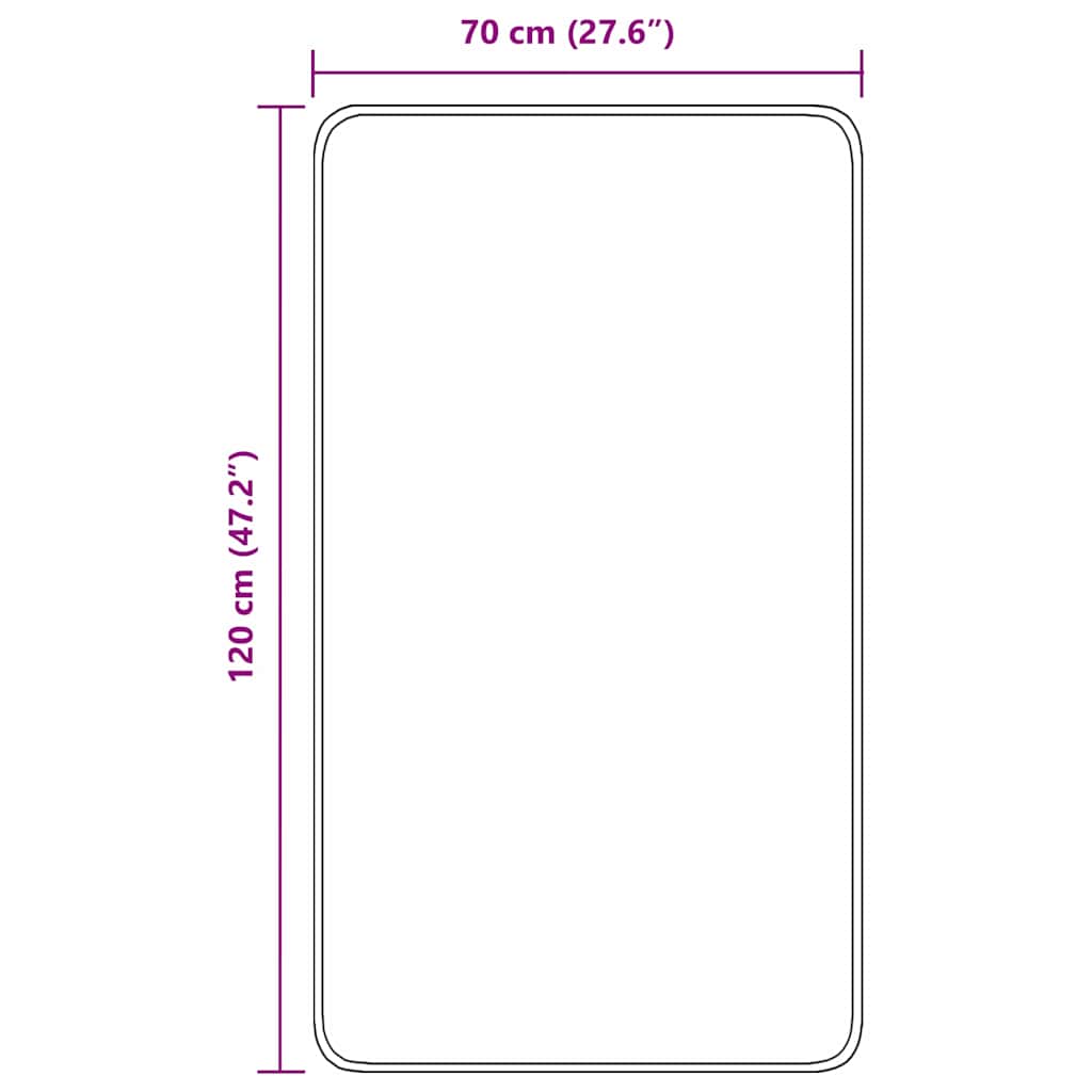 Rutschfeste Badmatte Braun 70 x 120 cm PP