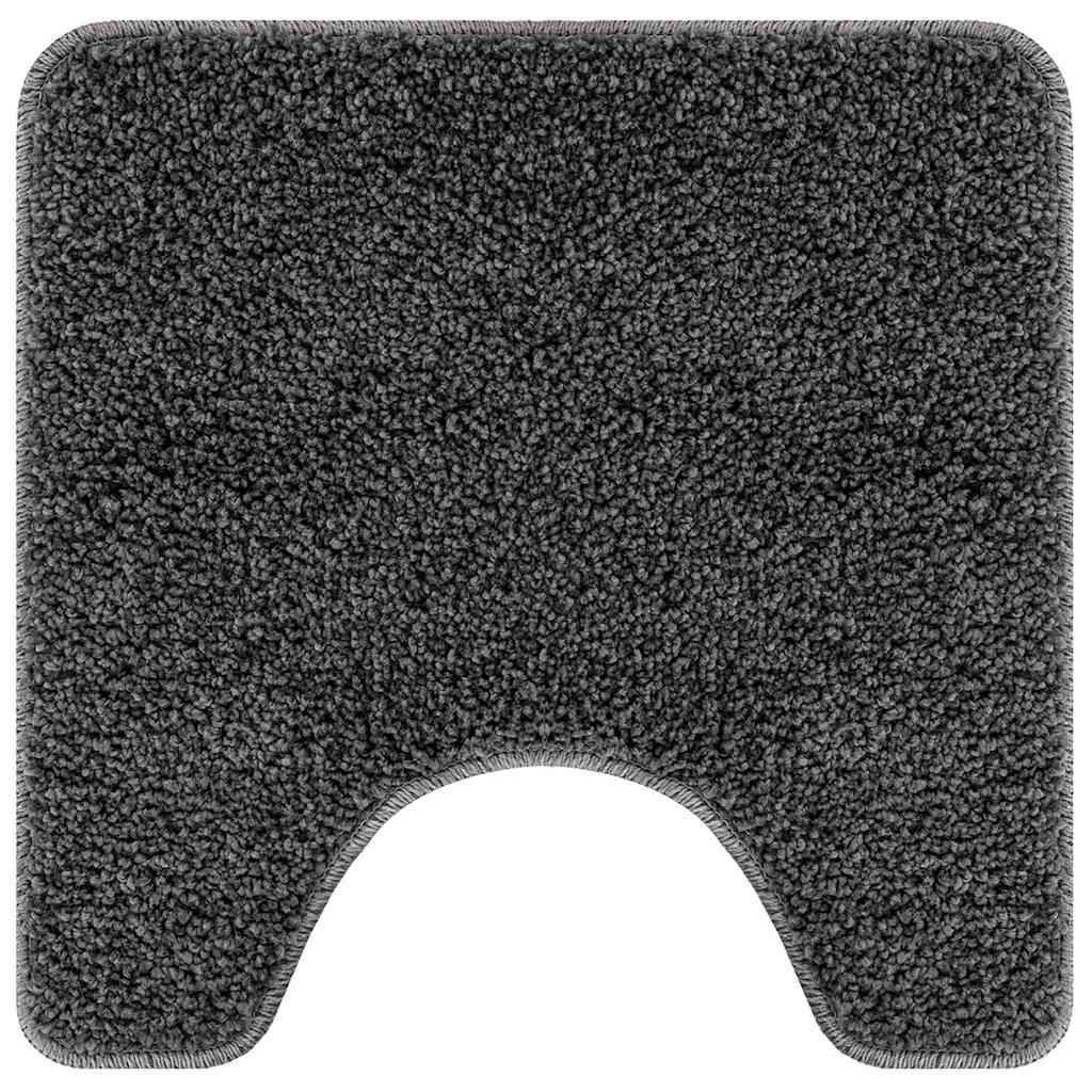 Anti-Rutsch Badematten-Set 2 pcs Dunkelgrau PP