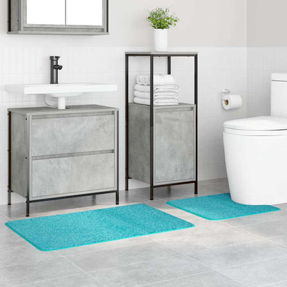 Anti-Rutsch Badematten-Set 2 stk. Türkis 50 x 50 cm PP