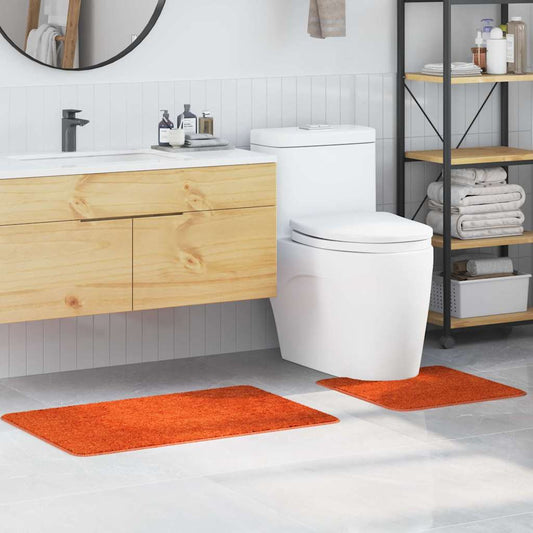 Anti-Rutsch Badematten-Set 2 Stk. Orange 50 x 50 cm PP