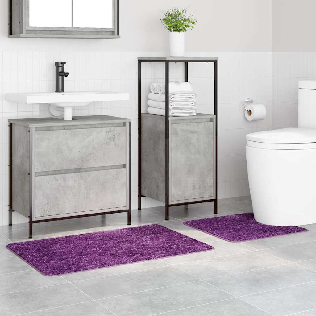 Anti-Rutsch Badematten-Set 2 stk. Lila 50 x 50 cm PP