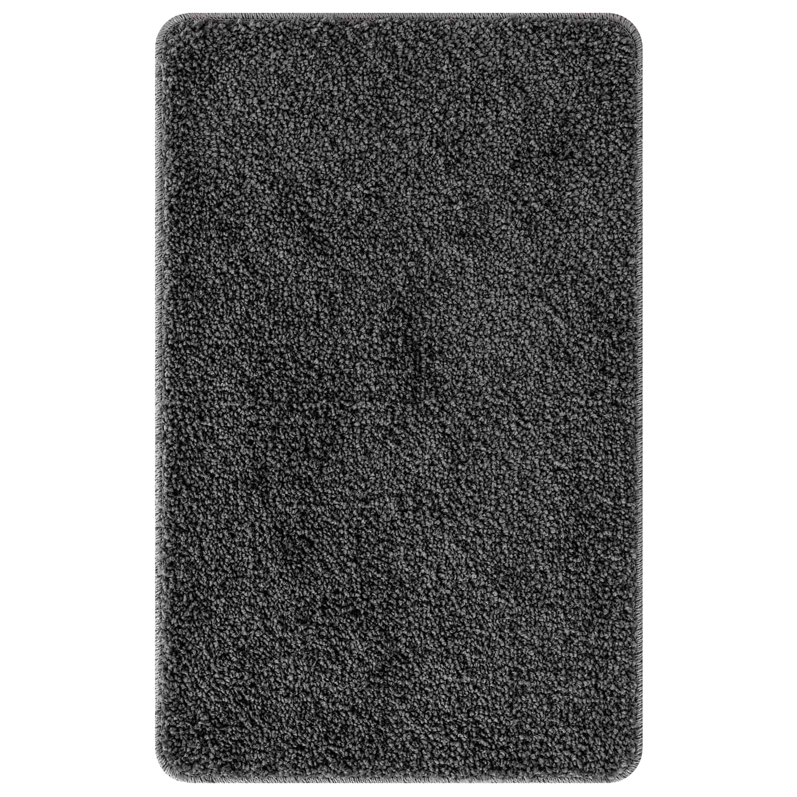 Anti-Rutsch Badematten-Set 3 pcs Dunkelgrau PP