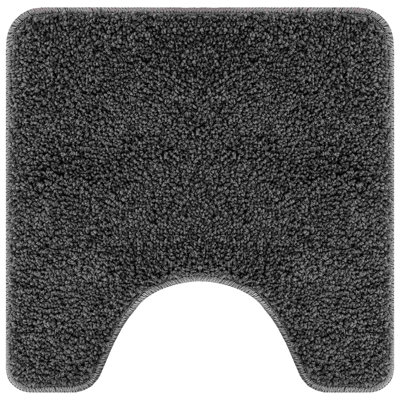 Anti-Rutsch Badematten-Set 3 pcs Dunkelgrau PP