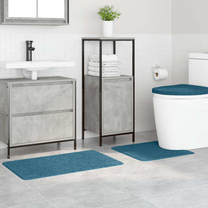 Anti-Rutsch Badematten-Set 3 stk. Blau 50 x 80 cm PP
