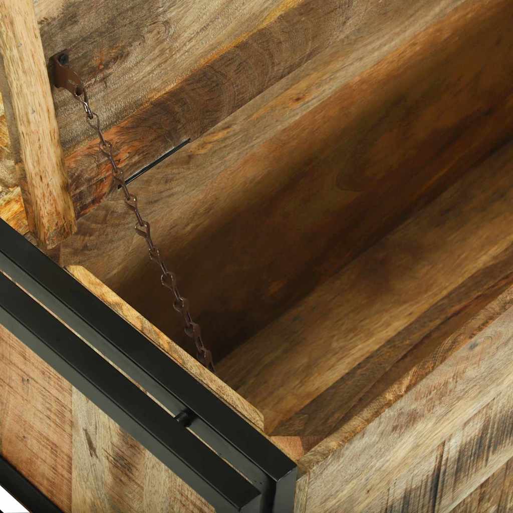 Couchtisch Braun 90 x 50 x 38 cm Raues Mango-Massivholz