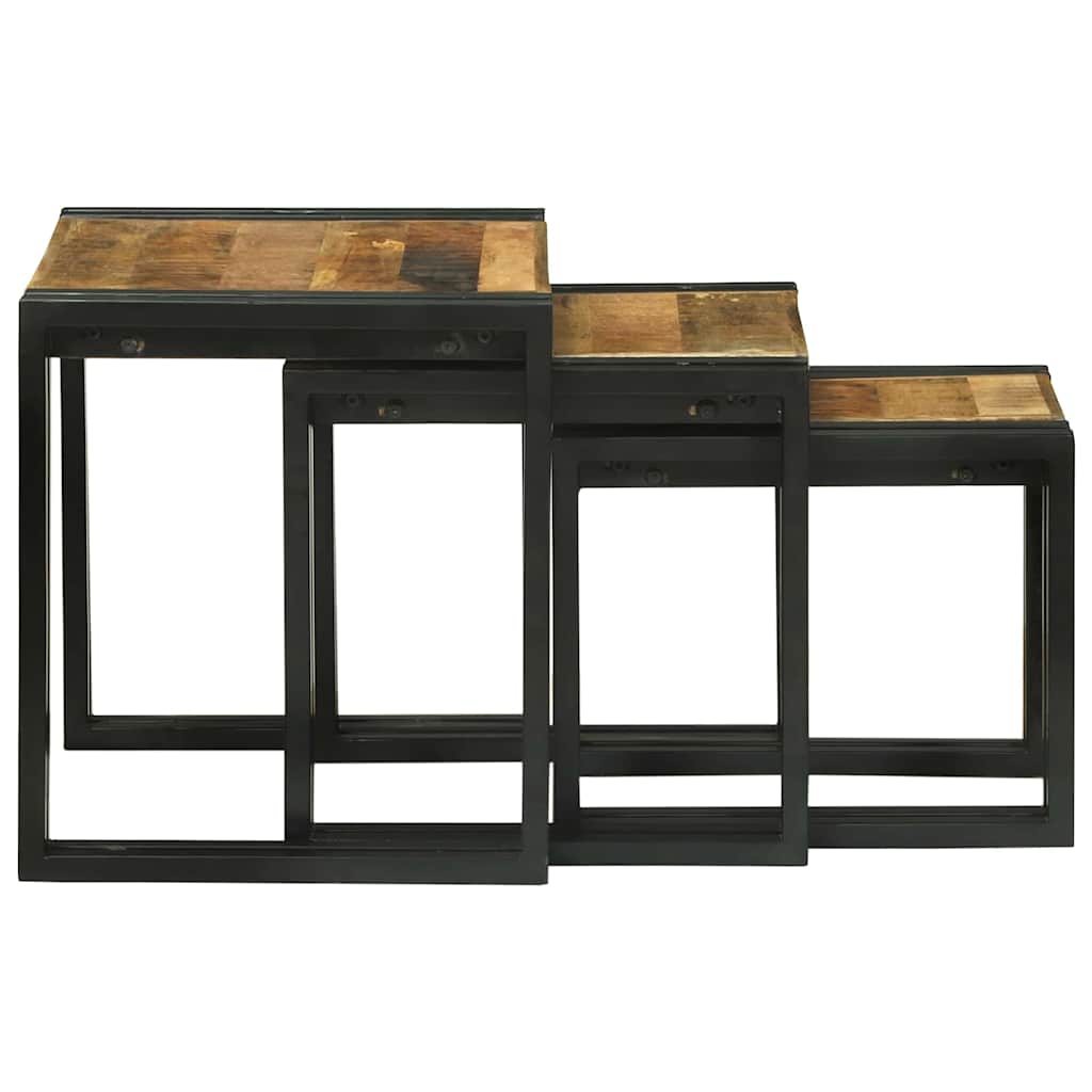Nestingtisch 3 stk. Braun und Schwarz 50 x 40 x 45 cm