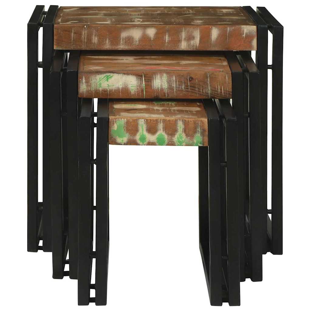 Nestingtisch 3 stk. Braun und Schwarz 50 x 40 x 45 cm