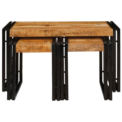 Nestingtisch 3 stk. Braun und Schwarz 82 x 40 x 45 cm