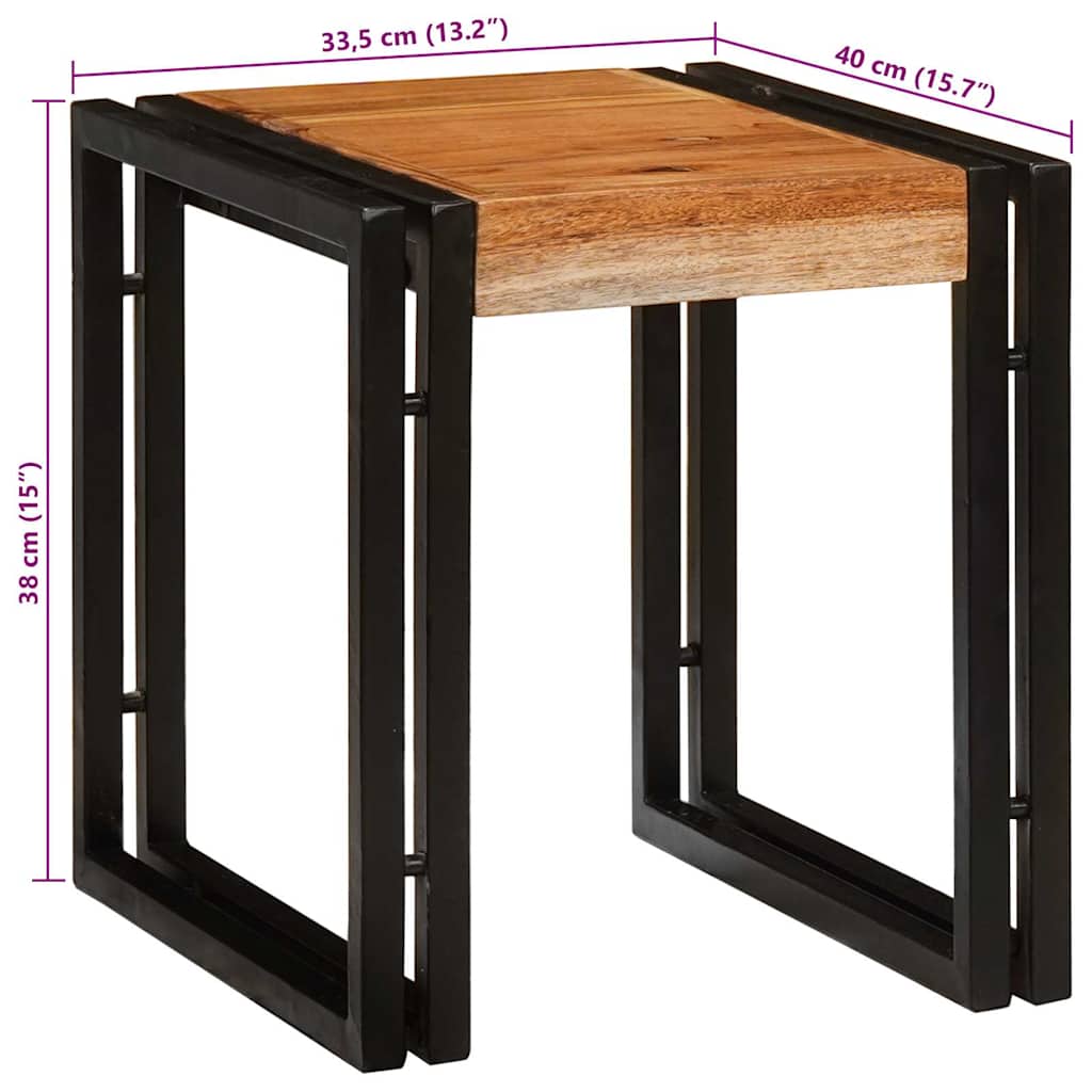 Nestingtisch 3 stk. Braun und Schwarz 82 x 40 x 45 cm