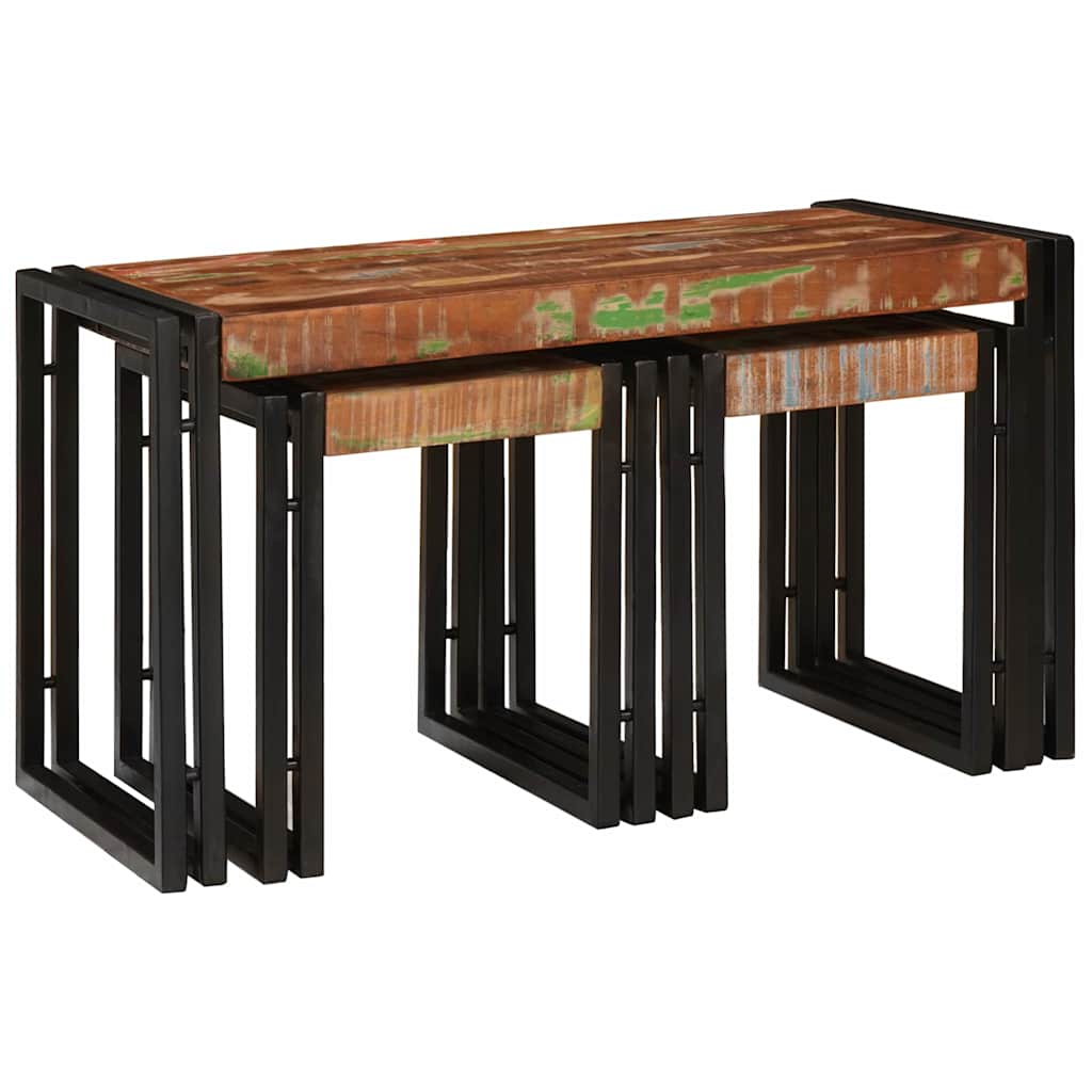 Nestingtisch 3 stk. Braun und Schwarz 82 x 40 x 45 cm