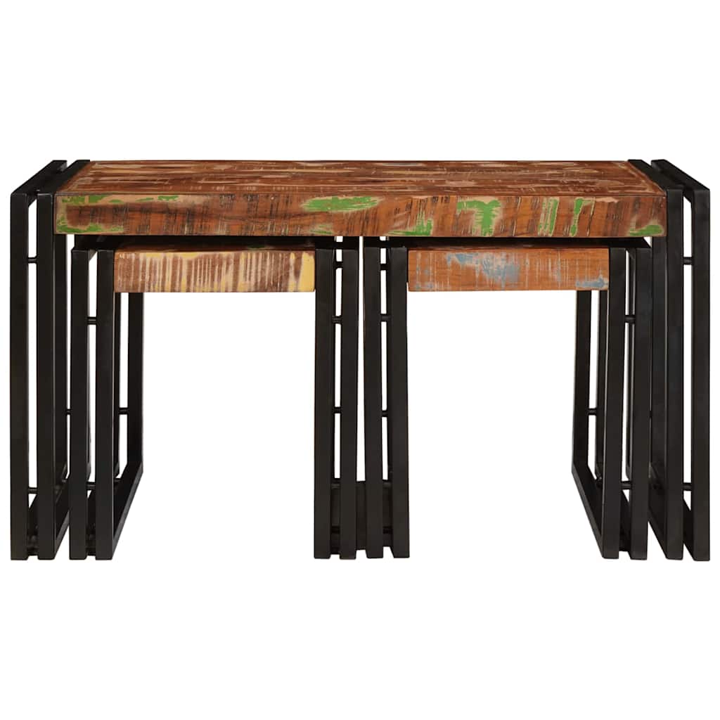 Nestingtisch 3 stk. Braun und Schwarz 82 x 40 x 45 cm