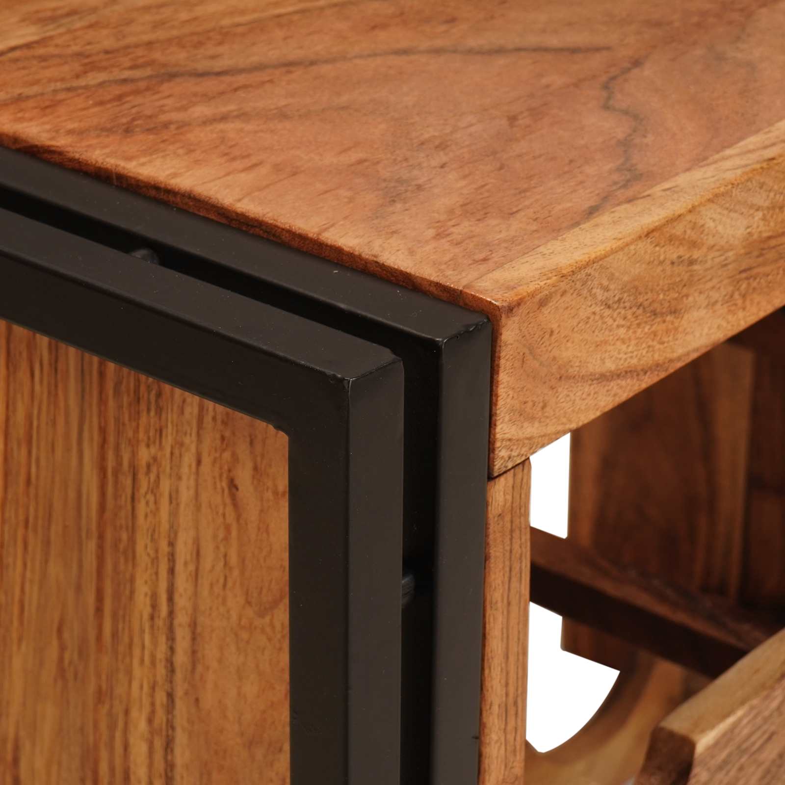Weinregal Braun 60 x 45 x 33 cm Massivholz Akazie
