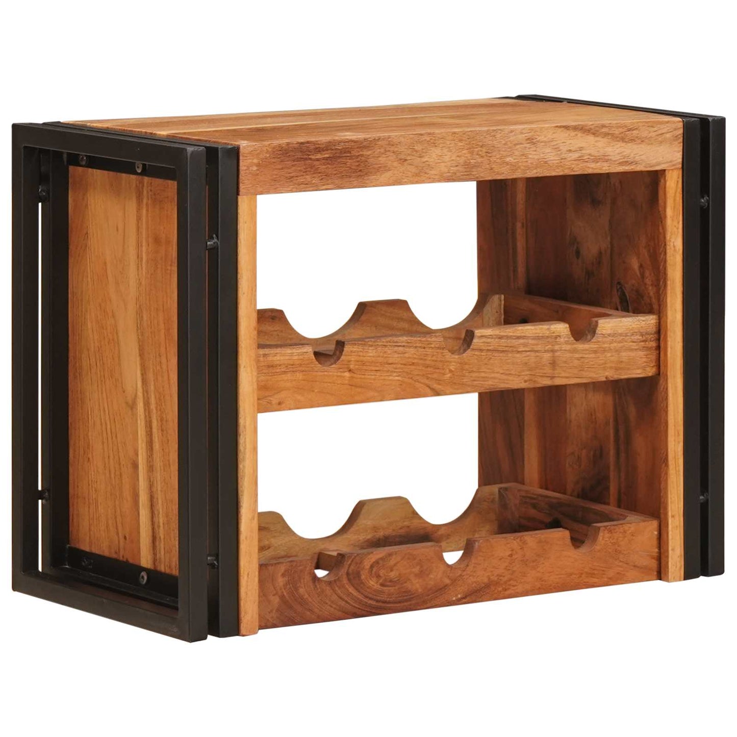 Weinregal Braun 60 x 45 x 33 cm Massivholz Akazie