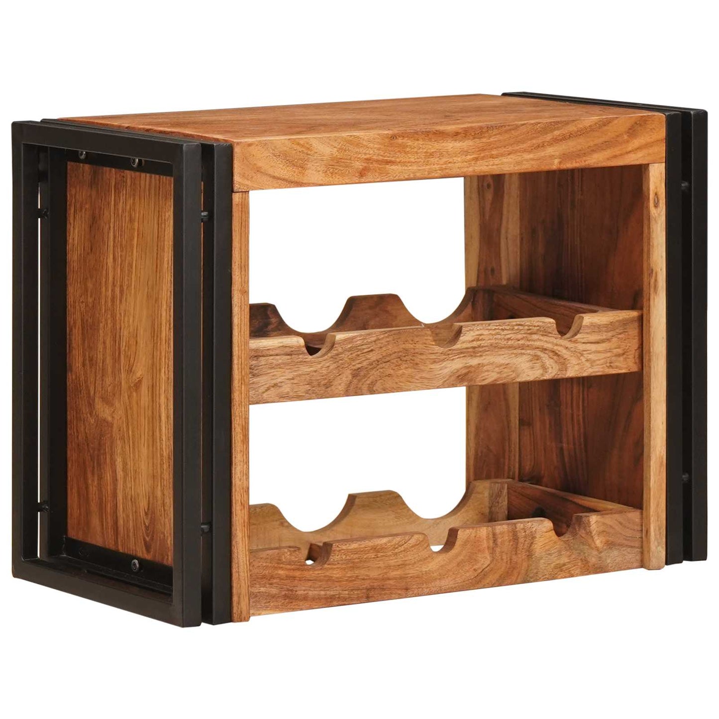 Weinregal Braun 60 x 45 x 33 cm Massivholz Akazie