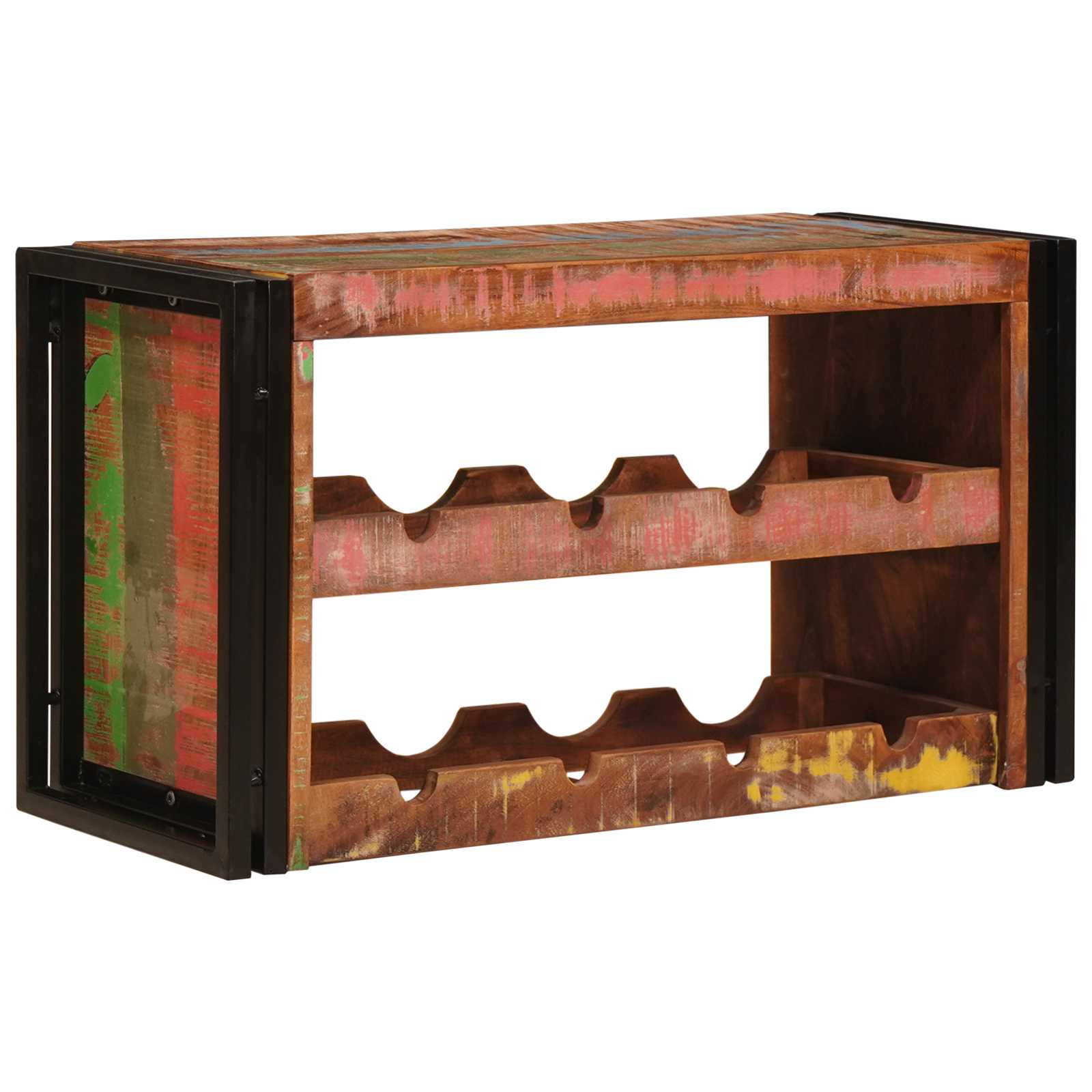 Weinregal Braun 80 x 45 x 33 cm Massives Altholz