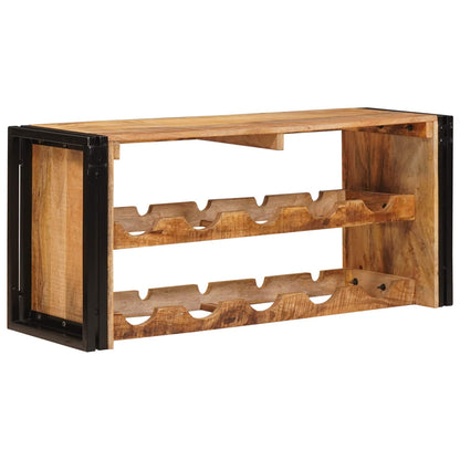 Weinregal Braun 100 x 45 x 33 cm Massives grobes Mangoholz