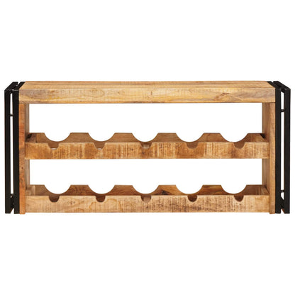 Weinregal Braun 100 x 45 x 33 cm Massives grobes Mangoholz