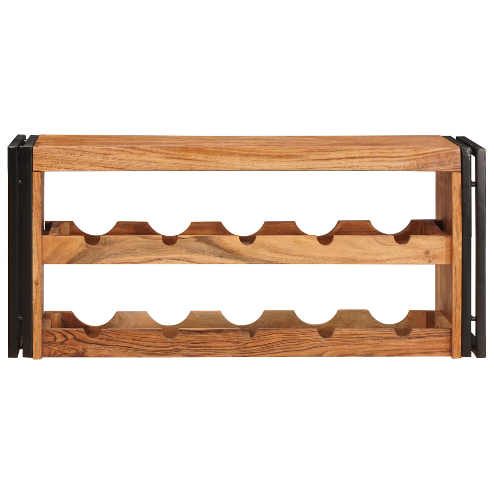 Weinregal Braun 100 x 45 x 33 cm Massivholz Akazie