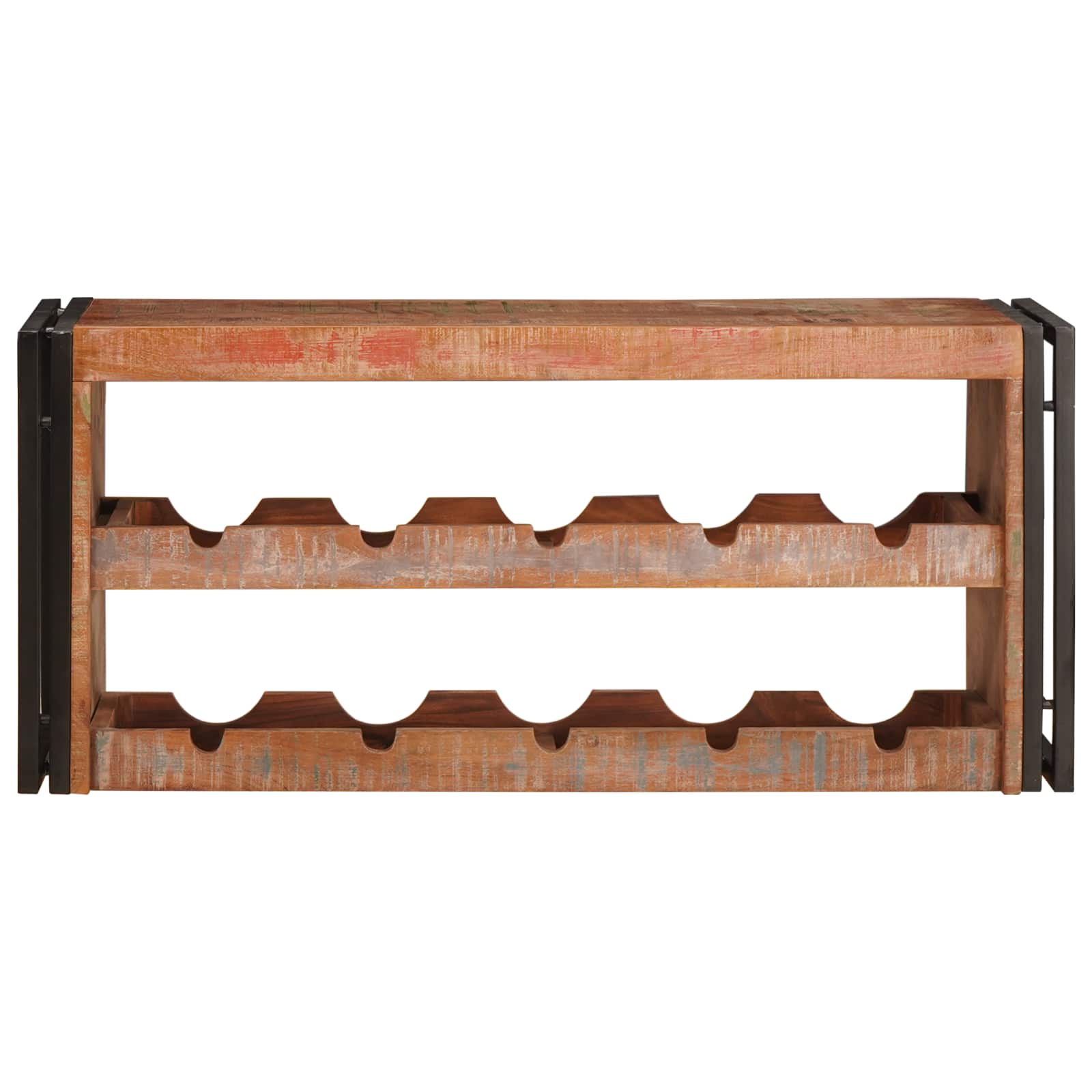 Weinregal Braun 100 x 45 x 33 cm Massives Altholz