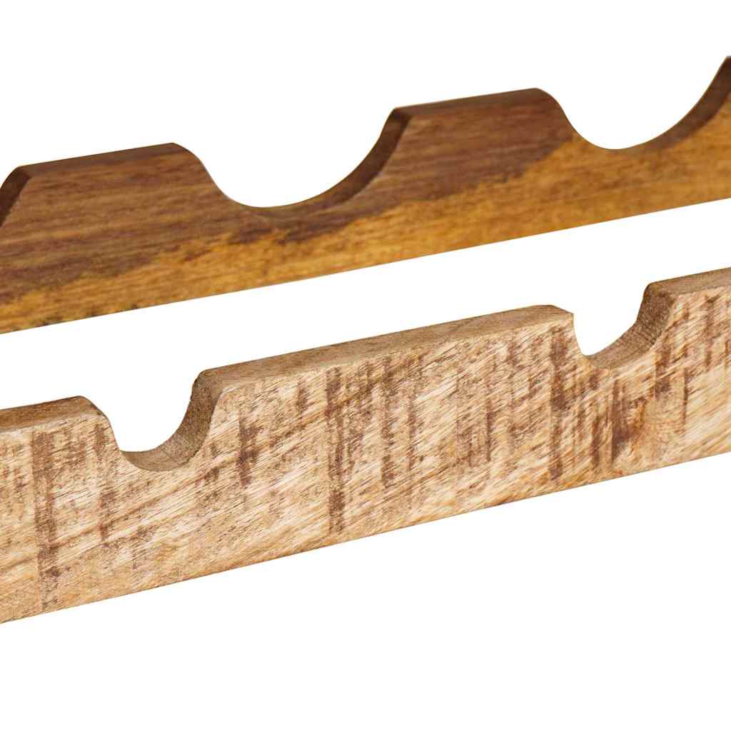 Weinregal Braun 120 x 45 x 33 cm Massives grobes Mangoholz