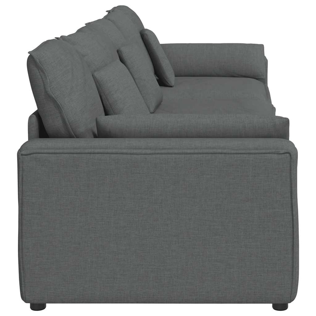 Modulares Sofa mit Kissen Dunkelgrau