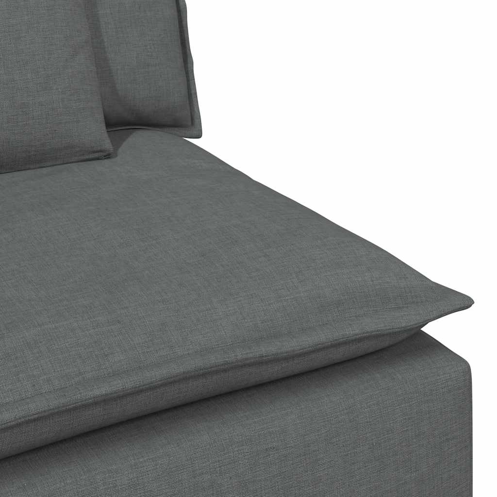 Modulares Sofa mit Kissen Dunkelgrau