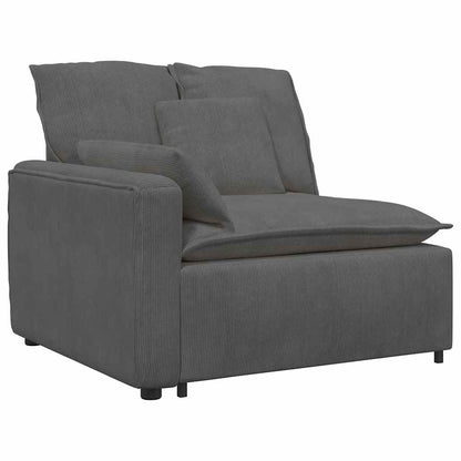 Modulares Sofa mit Kissen Dunkelgrau