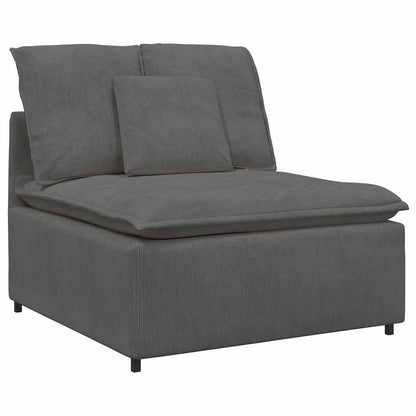 Modulares Sofa mit Kissen Dunkelgrau