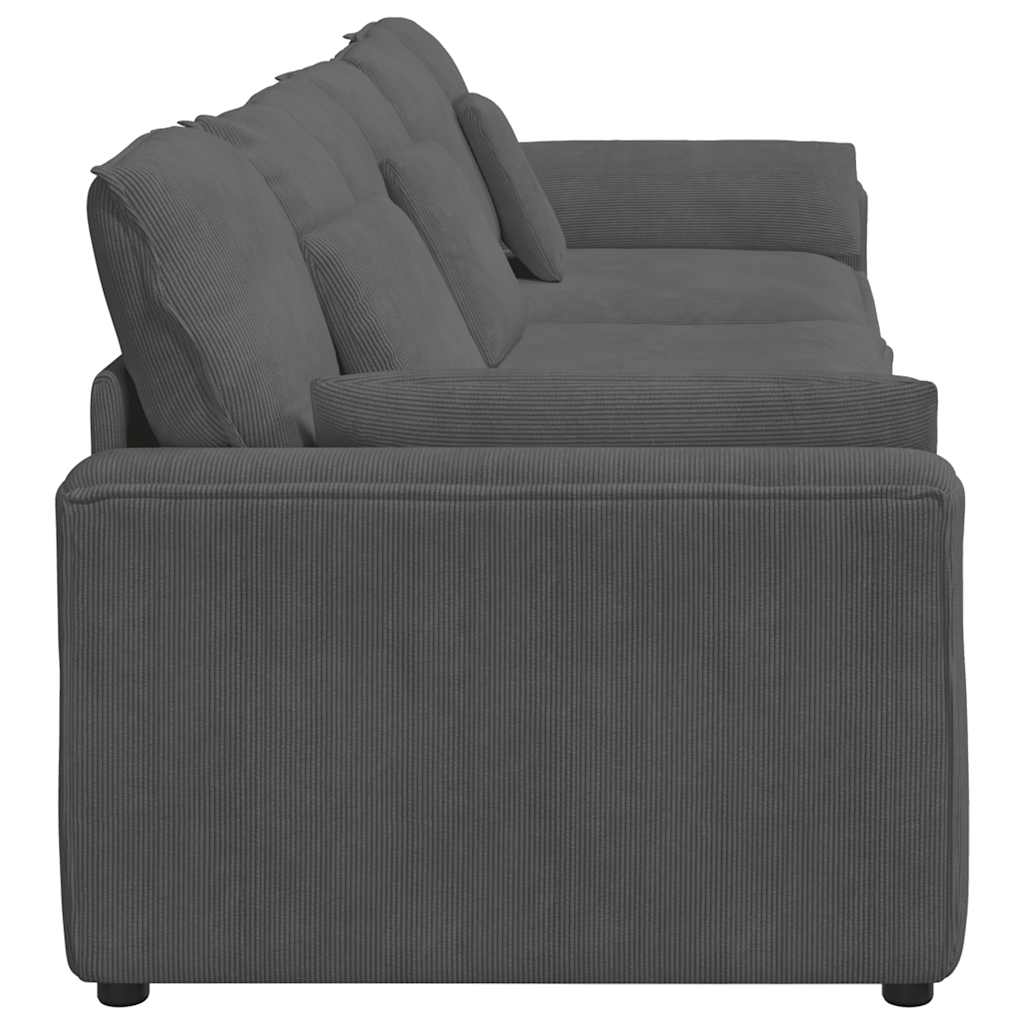 Modulares Sofa mit Kissen Dunkelgrau