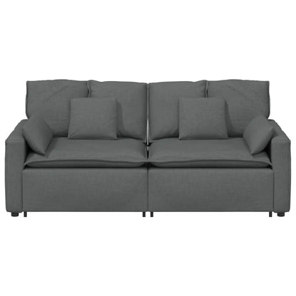 Modulares Sofa mit Kissen Dunkelgrau