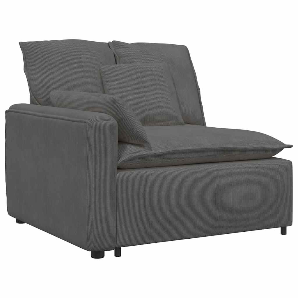 Modulares Sofa mit Kissen Dunkelgrau