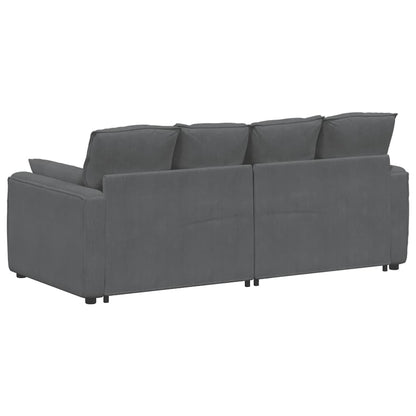 Modulares Sofa mit Kissen Dunkelgrau