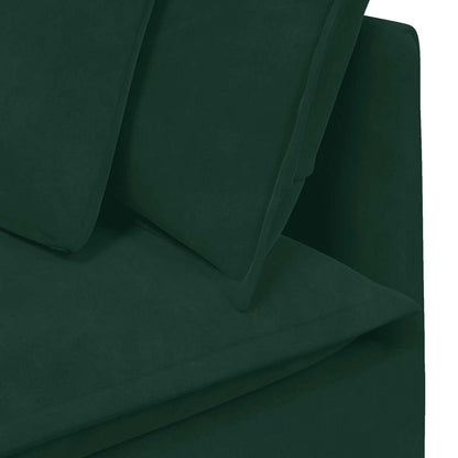Modulares Sofa mit Kissen Samt Dunkelgrün