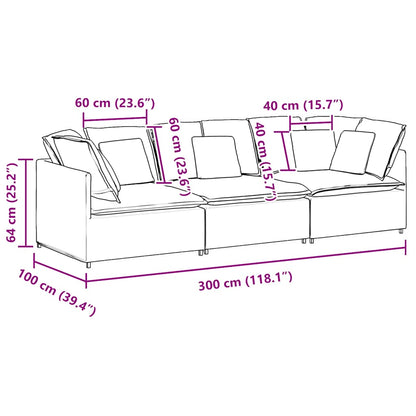 Modulares Sofa mit Kissen Samt Dunkelgrün