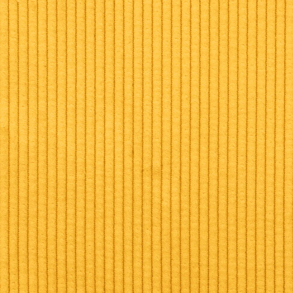 Canapé modulable avec coussin repose-pieds en velours côtelé jaune clair