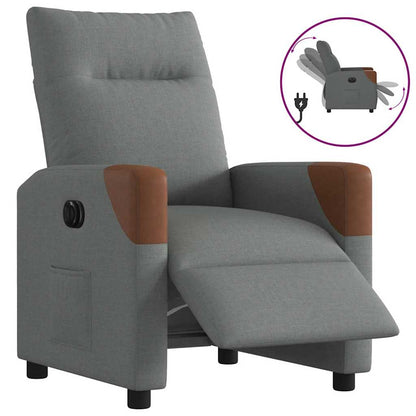 Relaxsessel Elektrisch Dunkelgrau Stoff